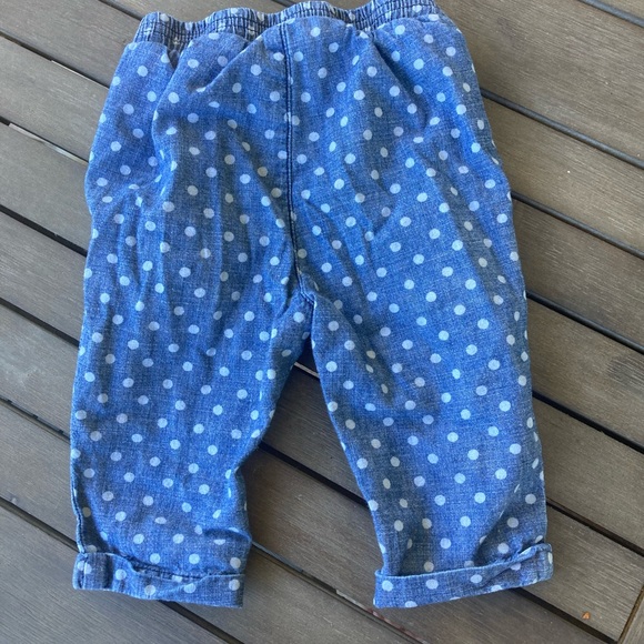 BabyGap polka dot chambray pants 3-6 months - Picture 2 of 4